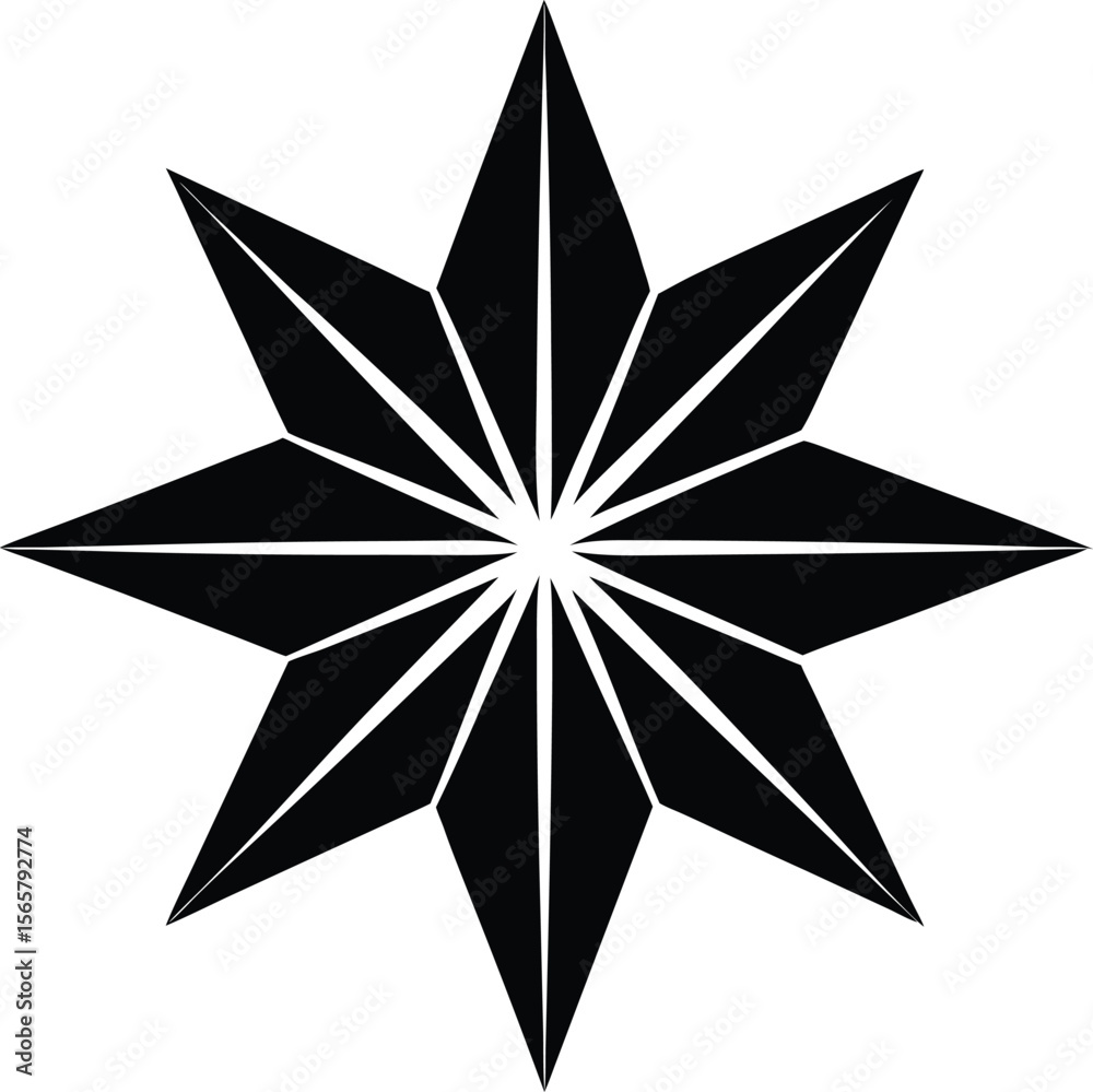 Obraz premium Eight-Pointed Star Icon