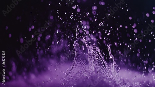 Purple Water Splash Abstract