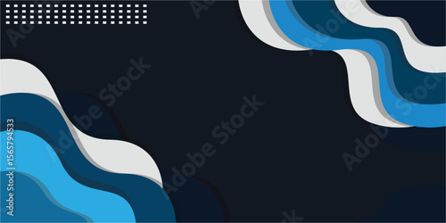 Abstract paper cut shape wave background
