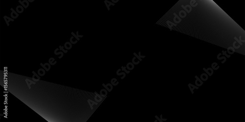 AA futuristic background design featuring fine white geometric lines on a deep black canvas. It brings a sleek, minimalist, and high-tech