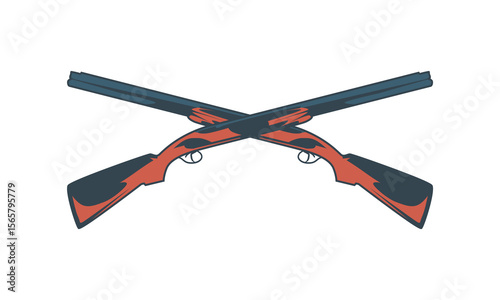 shotgun with separate white background