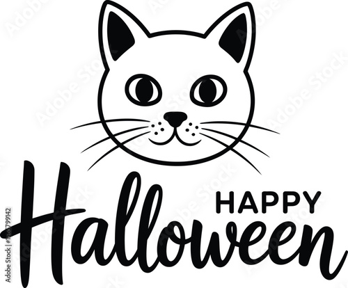Happy Halloween Black Cat: Spooky Feline Friend for October Celebrations