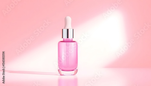 Pink nail polish bottles on a white and pink background for beauty, fashion, and cosmetic care