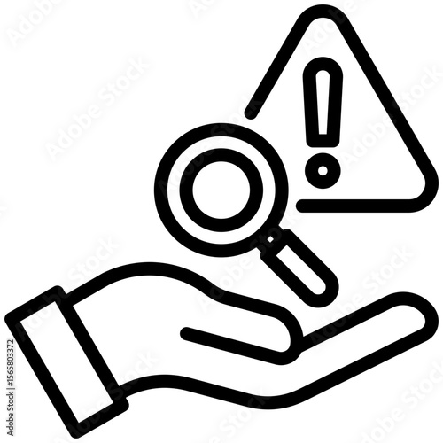 Risk icon for business risk, website, application, printing, document, poster design, etc