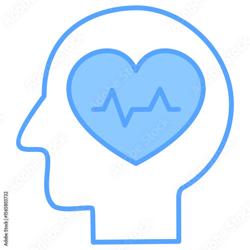 Mental Health Blue Icon