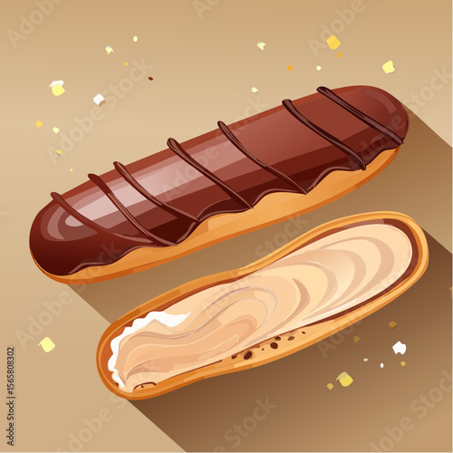A torn blueberry muffin bursting with juicy berries, cracked sugar top, and oily wrapper. Perfect vector for breakfast blogs, bakery ads, or editorial food features.