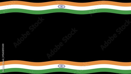 Background of the Indian Union Flag Flying Above and Below