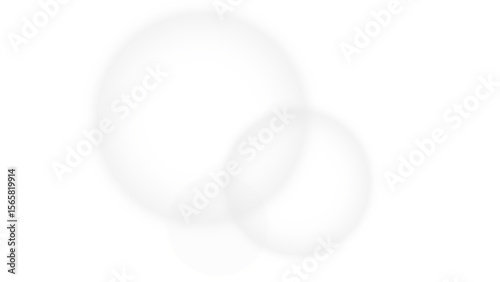 White circular soft focus elements overlay on a transparent background for modern design.