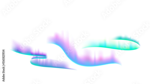 Transparent background: Dreamy Pastel Aurora Glow - Soft Northern Lights Hues for Serene Digital Art & Mystical Designs