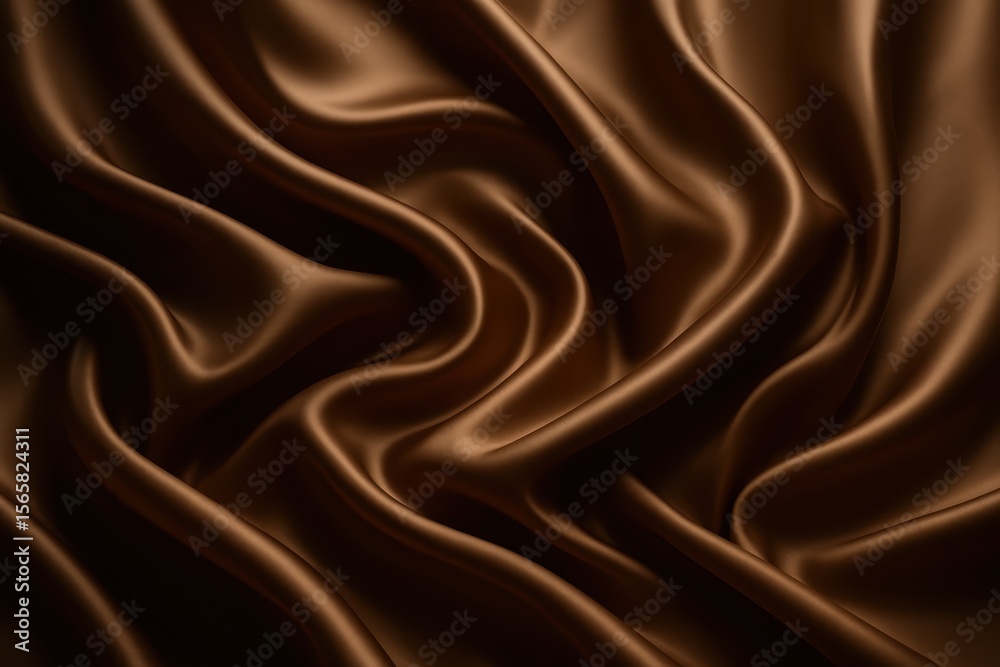 Fototapeta premium Elegant black silk fabric flowing gracefully in motion against pristine white background