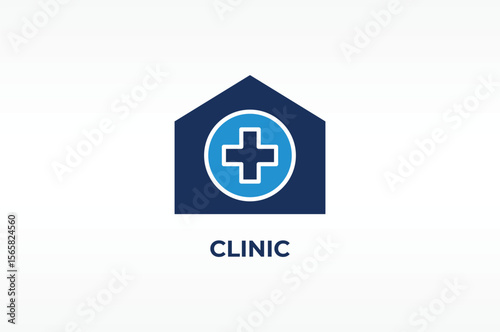 CLINIC vector, icon or logo sign isolated symbol illustration