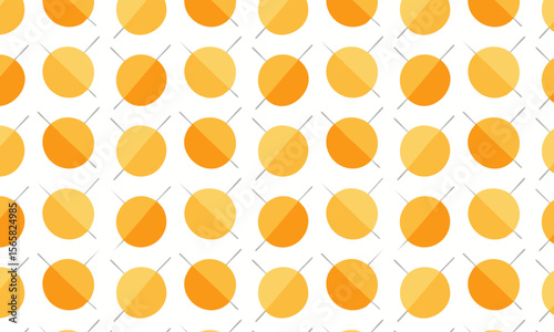 Modern Yellow and Orange Polka Dot Pattern - Abstract Geometric Background