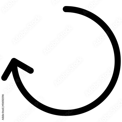 rotate left icon for user interface, user experience, website, application, printing, document, poster design, etc