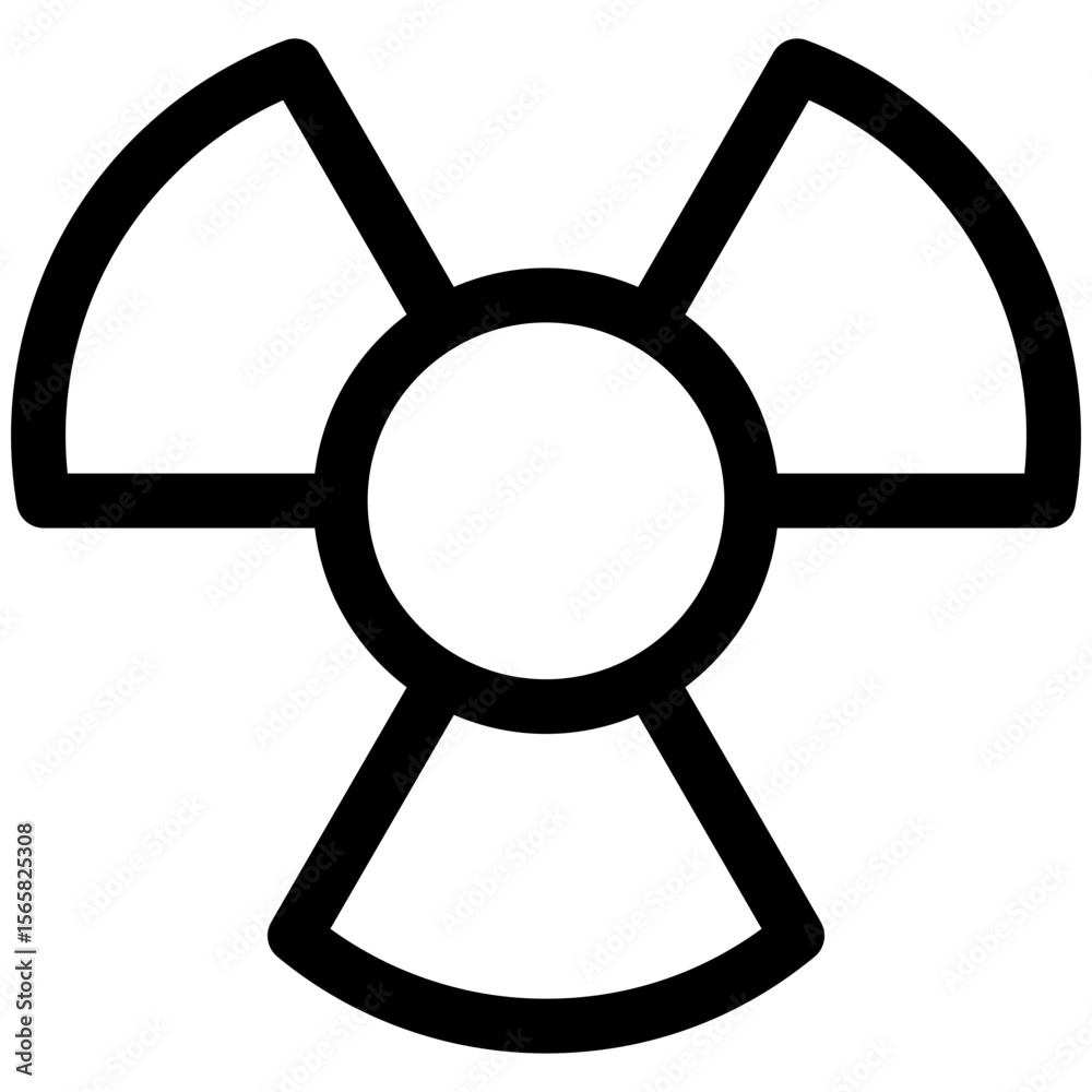 Fototapeta premium radioactive icon for user interface, user experience, website, application, printing, document, poster design, etc