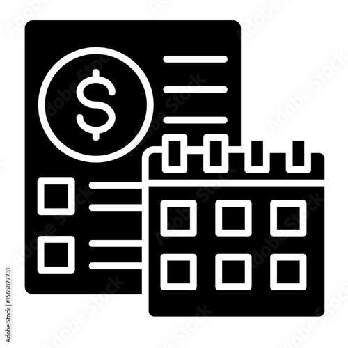 Tableau sur toile Monthly Statement  Icon Element For Design