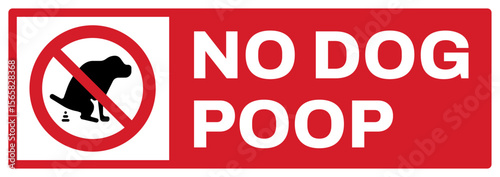 prohibition safety signs v2 uppercase text_no dog poop landscape size 1/2 a4,a3,a2,a1	