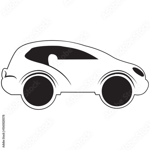 Car icon vector illustration.  Car silhouette.