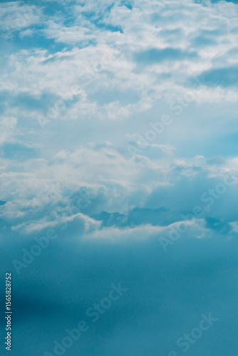 Bright blue sky with white clouds and glowing sun for background, texture, nature and design concepts, 눈부신 태양과 흰 구름의 파란 하늘 배경, 텍스처, 자연, 디자인 콘셉트 활용