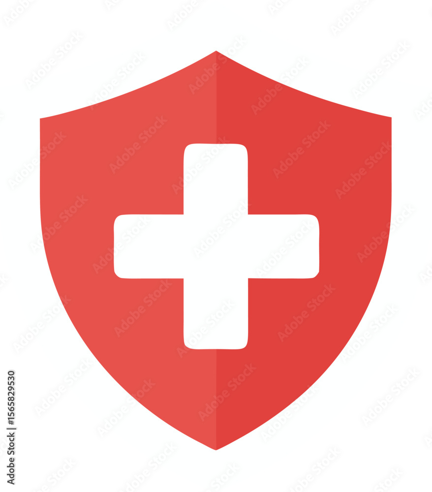 Fototapeta premium flat-vector-illustration-of-a-shield-with-a-cross- (1)_processed.eps