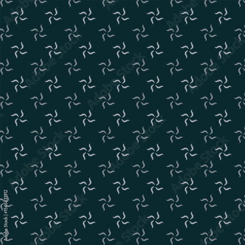 Small white flowers pattern doodle shapes motif continuous classic blue background. Modern floral fabric design textile swatch ladies dress, men's shirt all over print block.