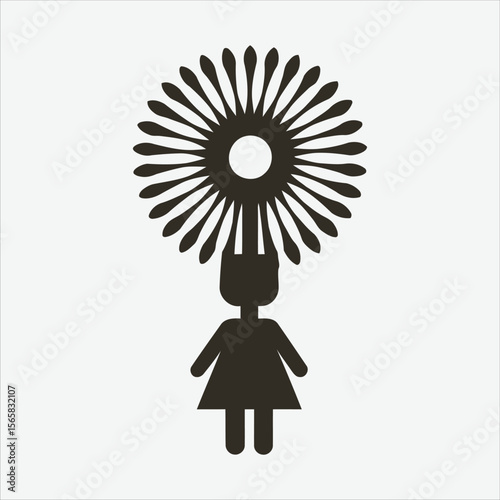vector illustration of a silhouette of a woman