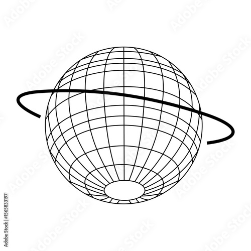 Grid Globe with Ring