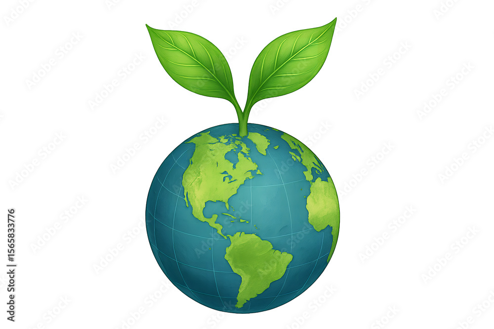 earth with green leaves earth with green leaves