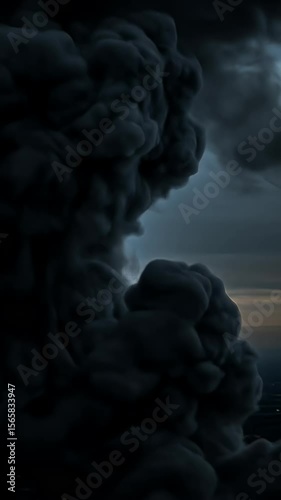 Abstract Smoke Cloud Black Texture Dark Motion Effect Background