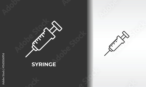 Syringe Vector, Icon Or Logo Sign Isolated Symbol Illustration