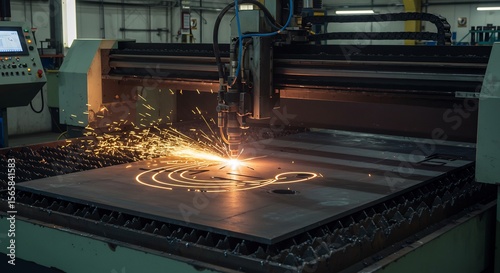 Industrial Laser Cutting: Sparks Fly as Metal is Precisely Cut