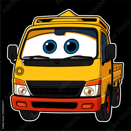 Yellow Cartoon Truck