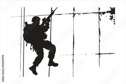 rock climber silhouette, silhouette, soldier, gun, illustration, vector, people, military, black, rifle, army, armed, war, person, forces, music, woman, weapon