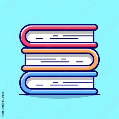 Books, library, educations icon vector image. Can also be used for education. Suitable for use on web apps, mobile apps and print media.