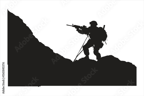 rock climber silhouette, silhouette, soldier, gun, illustration, vector, people, military, black, rifle, army, armed, war, person, forces, music, woman, weapon