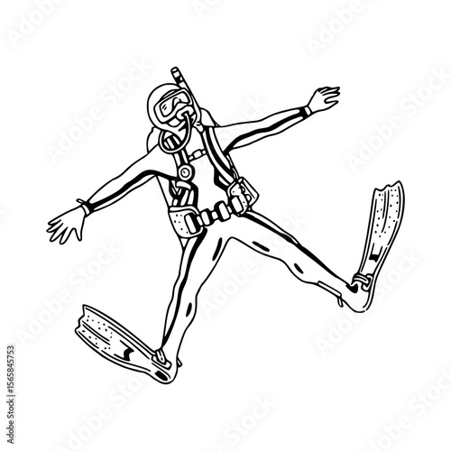 scuba diver in action - dynamic underwater adventure