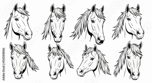 Set of horses
