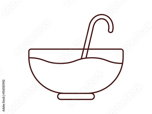 Fruit punch icon. Beverages outline icon. Simple drink or beverages vector illustration in modern thin line style.
