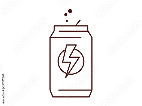 Energy drink icon. Beverages outline icon. Simple drink or beverages vector illustration in modern thin line style.