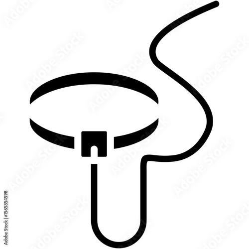 leash and harness glyph icon