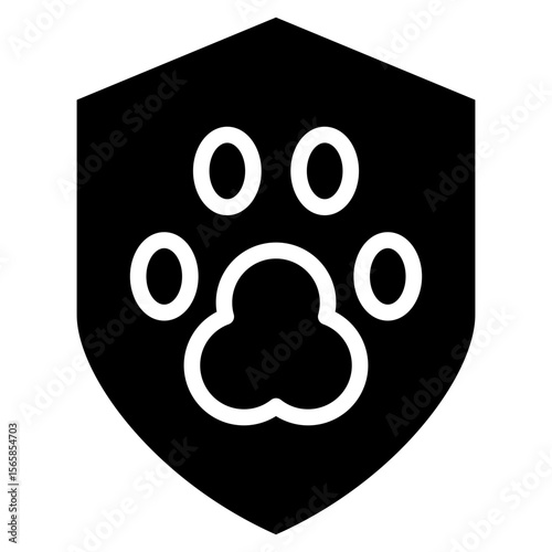 pet insurance glyph icon