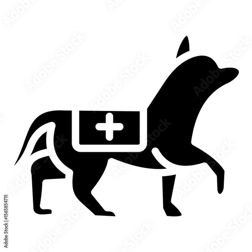 animal rescue glyph icon