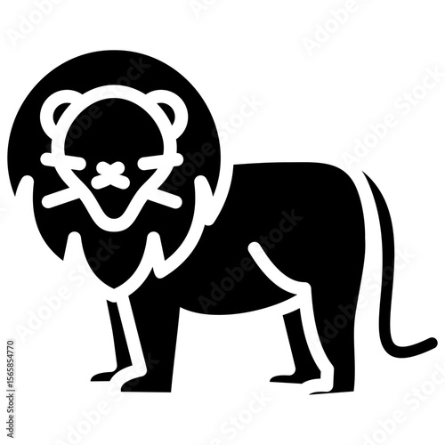 lion glyph icon