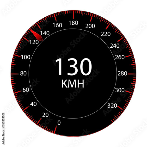 vector illustration of a speedometer