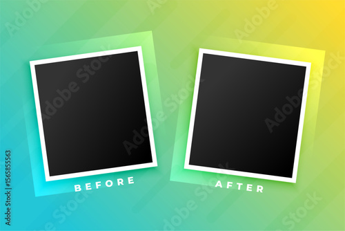 modern before and after duel photo frame template