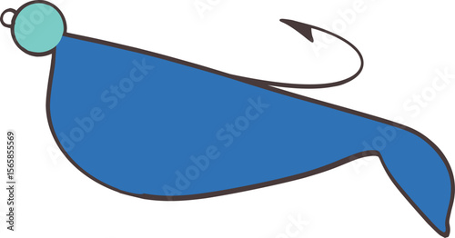 Cartoon Fishing Bait Illustration