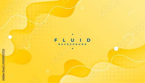 smooth movement abstract fluid yellow banner for backdrop
