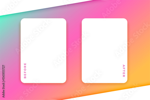 before and after gradient template with copy space
