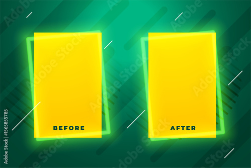 shiny border frame for before and after comparison template