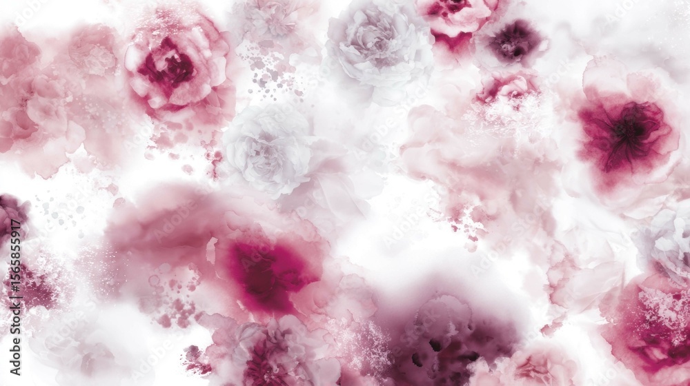 Fototapeta premium Abstract Floral Watercolor Art for Elegant Decor
