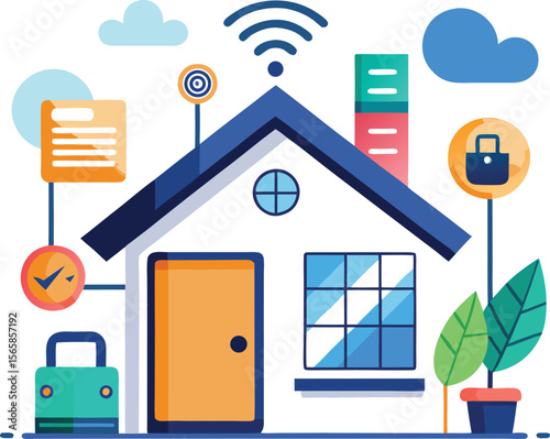 Smart home vector ai technology for automation and security systems